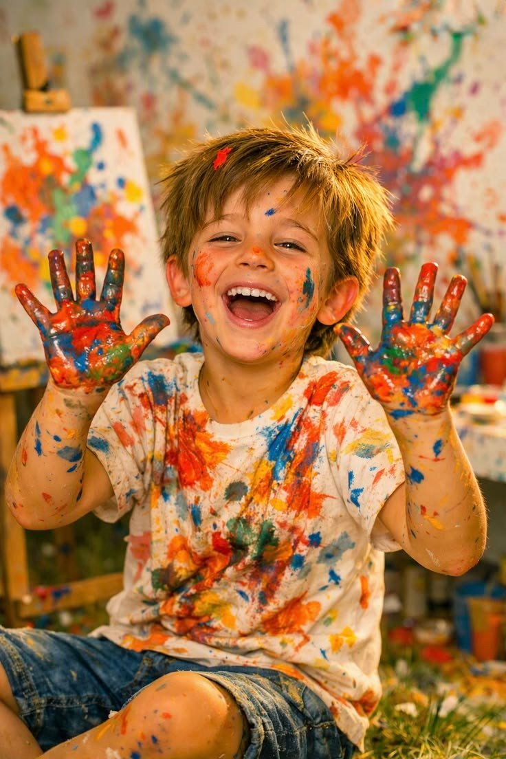 a splash of color & pure joy 🎨✨ childhood happiness in every shade